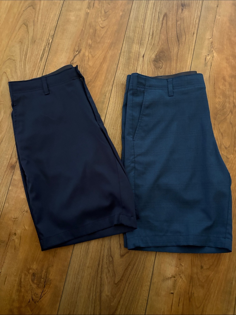 bcg Men's Flat Front Shorts in Navy and Teal Blue